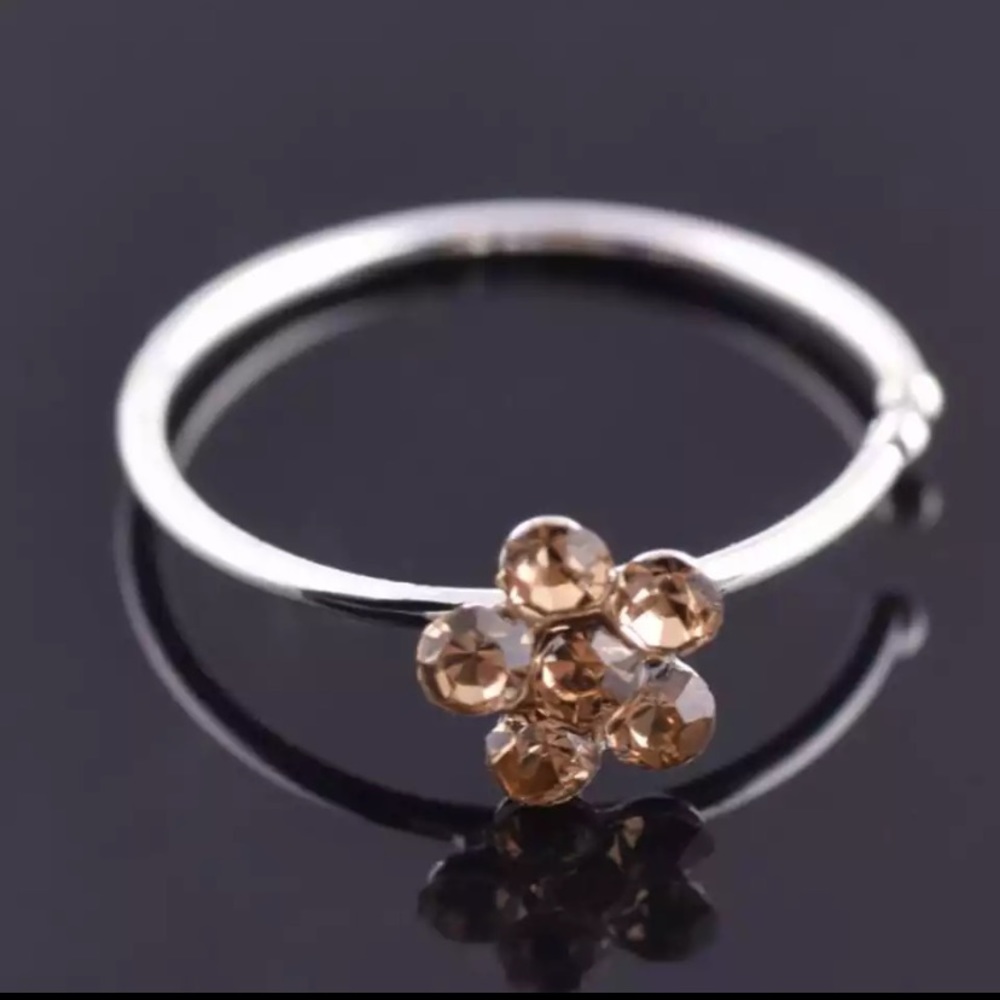 1 pc Nostril Stainless Hoop Plum Nose Ring Clip - Picture 8 of 8